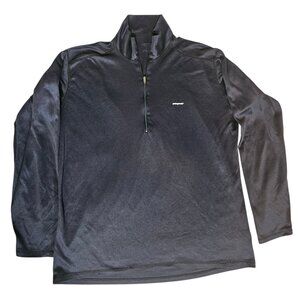 Patagonia 1/4 Zip Baselayer Men's SZ Large Black Performance Hike Run Outdoor